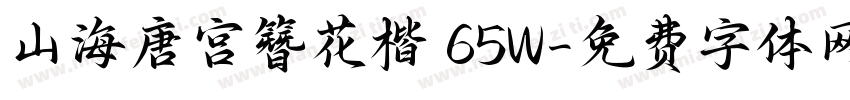 山海唐宫簪花楷 65W字体转换